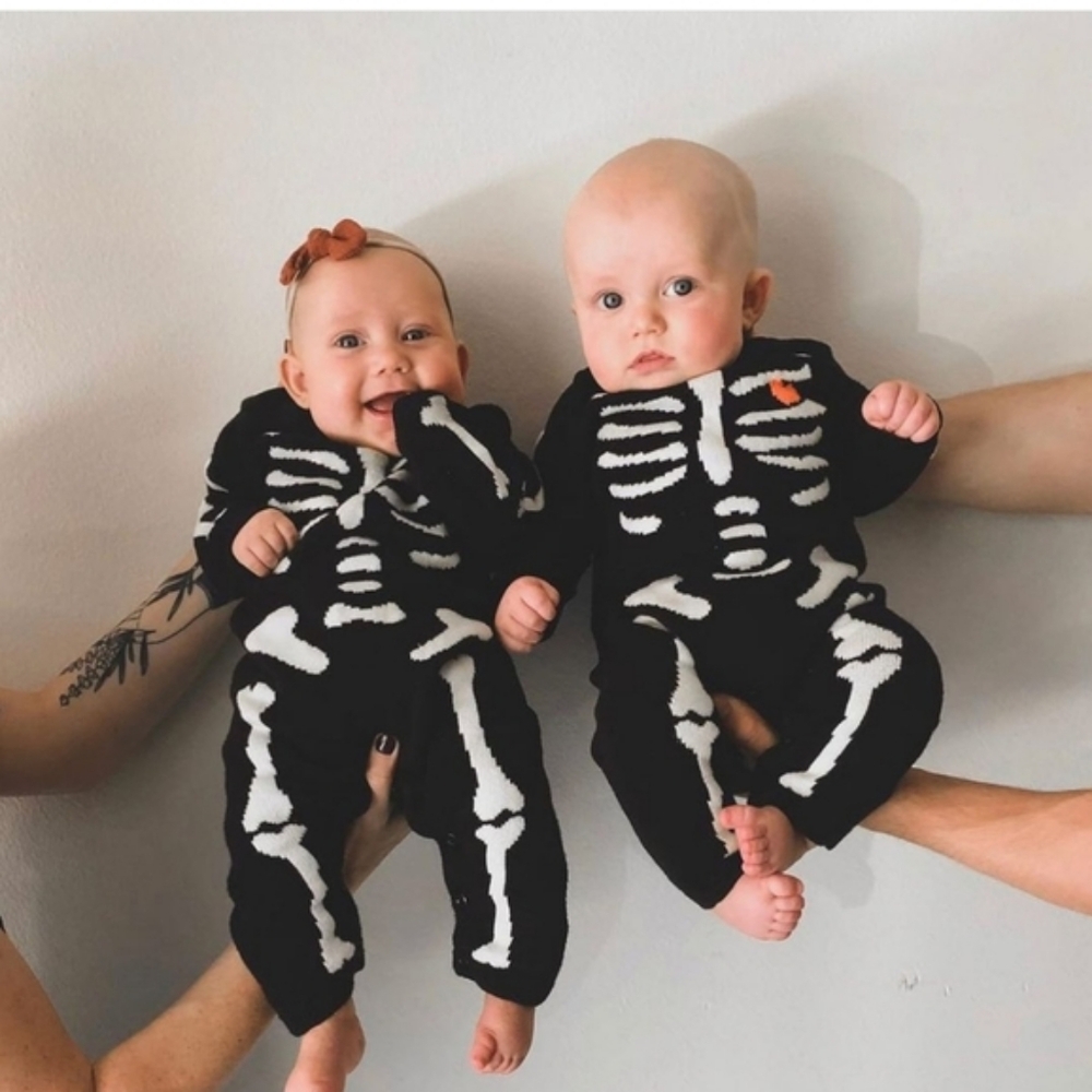 2/25 GAP skeleton knit onesieGAP